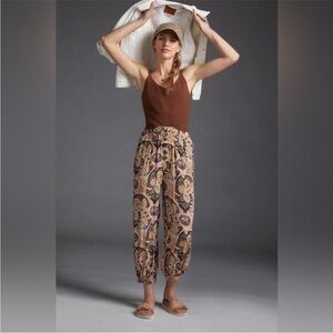 by Anthropologie Odette Paisley Jogger Pants size XS